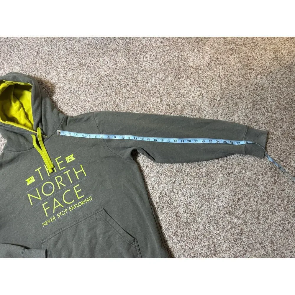 THE NORTH FACE pullover sweatshirt/hoodie size Men's Large, Green & Yellow